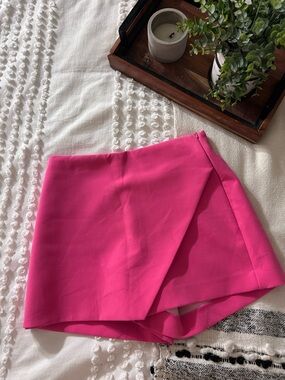 Zara Pink Wrap Skort